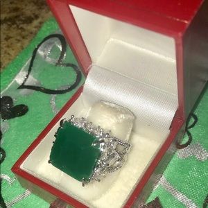 925 sterling silver aquamarine ring